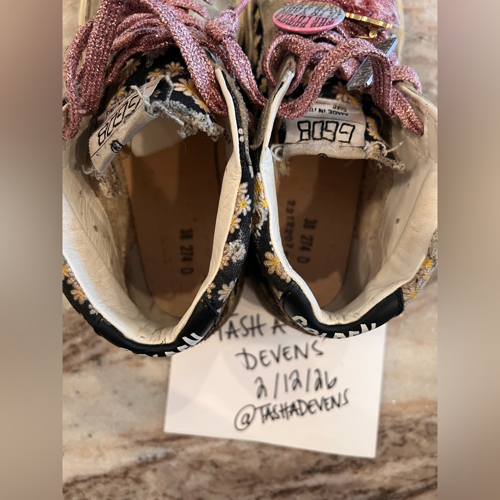 Golden Goose Mid Stars Like New Dream Maker Edition Daisy Print - Picture 8 of 10